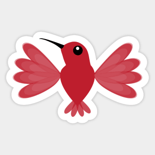 Red Hummingbird Sticker
